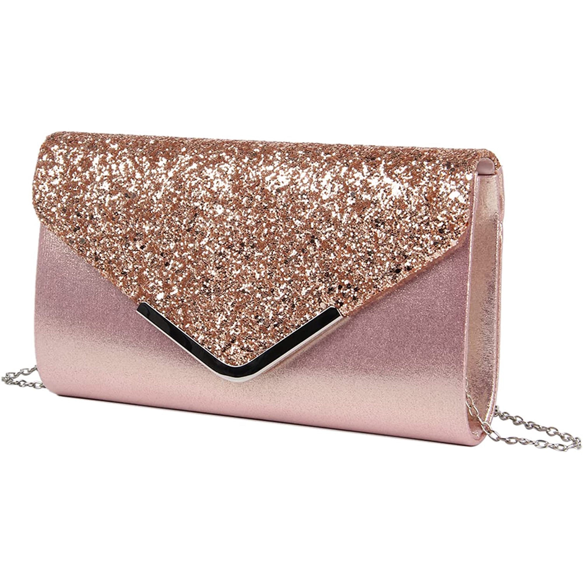 YOUI-GIFTS Glitter Envelope Evening Clutch Purse