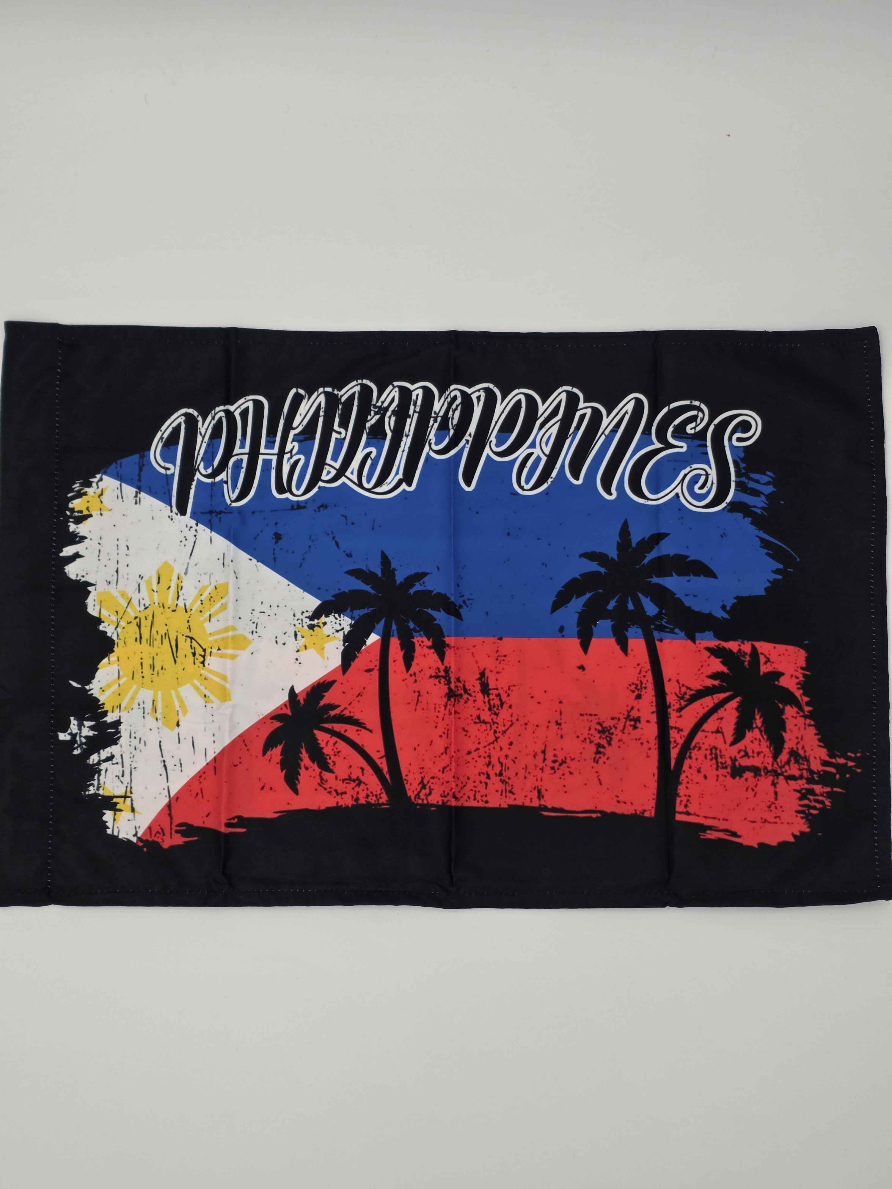 Philippines 12"x18" Wooden Staff Stick Flags (2-Pack)
